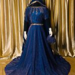 The "MOONLIGHT GLIMMER" 3 piece lehnga choli ensemble by Glitters.