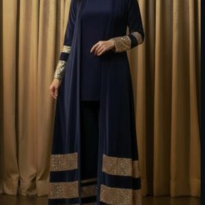 The Navy French velvet ensemble